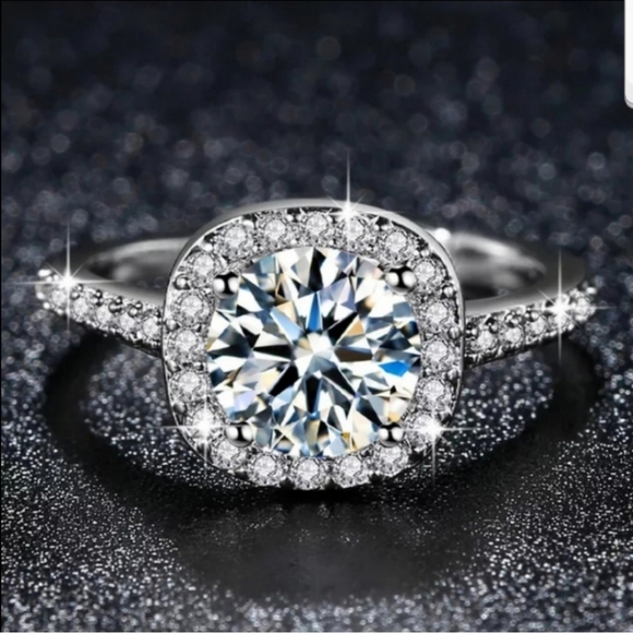 Swarovski Jewelry - Swarovski Elements CZ Diamond Halo Ring NEW